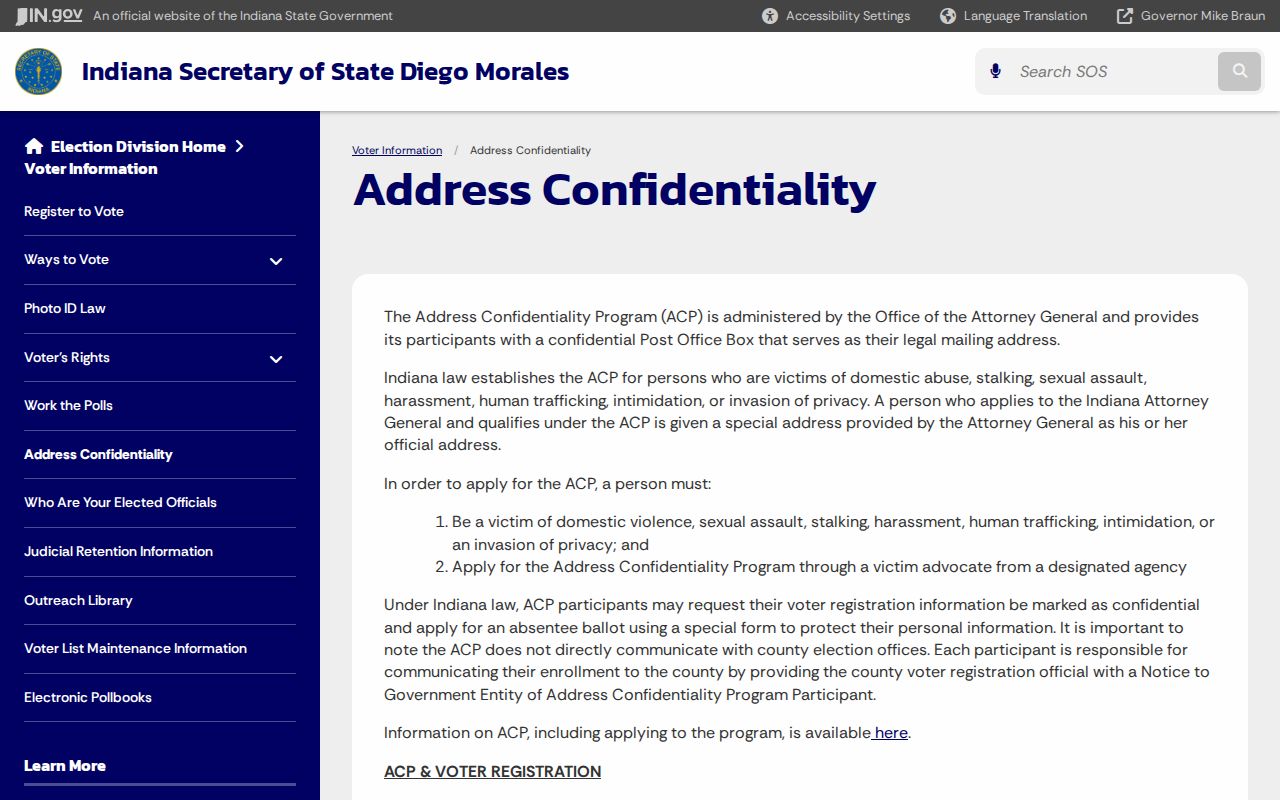 West Lafayette residents directory address confidentiality guidance